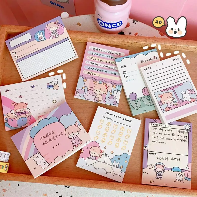

Cartoon Cute Heart Notepad Memo Pad Student Notebook for Student