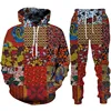 New Vintage Abstract Pattern 3D Print Men Clothing Suit Ethnic Style Hoodie Pants 2 Piece Set Men's Sportswear Tracksuit Autumn 5