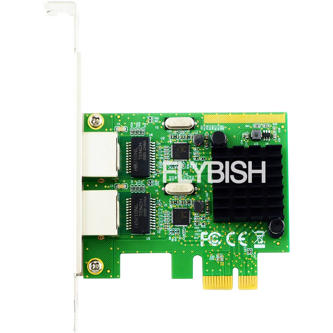 FLYBISH NA8111G-T2 PCI-E X1 듀얼 포트 기가비트 네트워크 카드, RTL8111G, 8111H, 2 포트