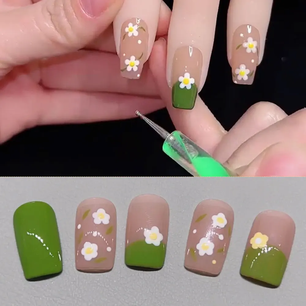 5pcs Nail Art Brushes Dotting Pen Acrylic Flower Dot Drawing Painting Manicure Tools Dual-ended Nail Decoration Accessories 6