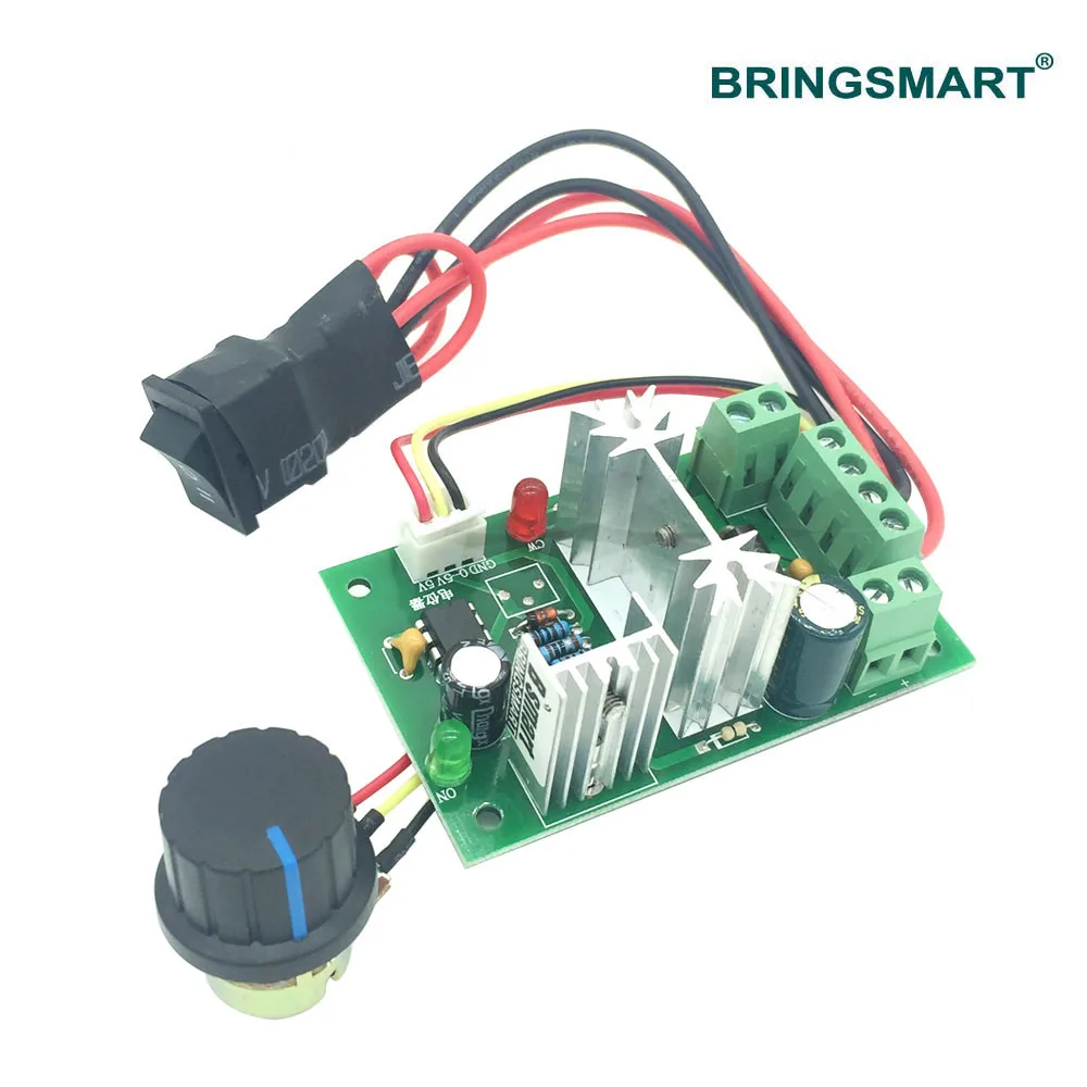 Bringsmart CCM6N DC PWM Motor Speed Controller 6V-30V Variable Speed Drive 6A Positive Inversion Mini Switch Controller dc motor speed controller