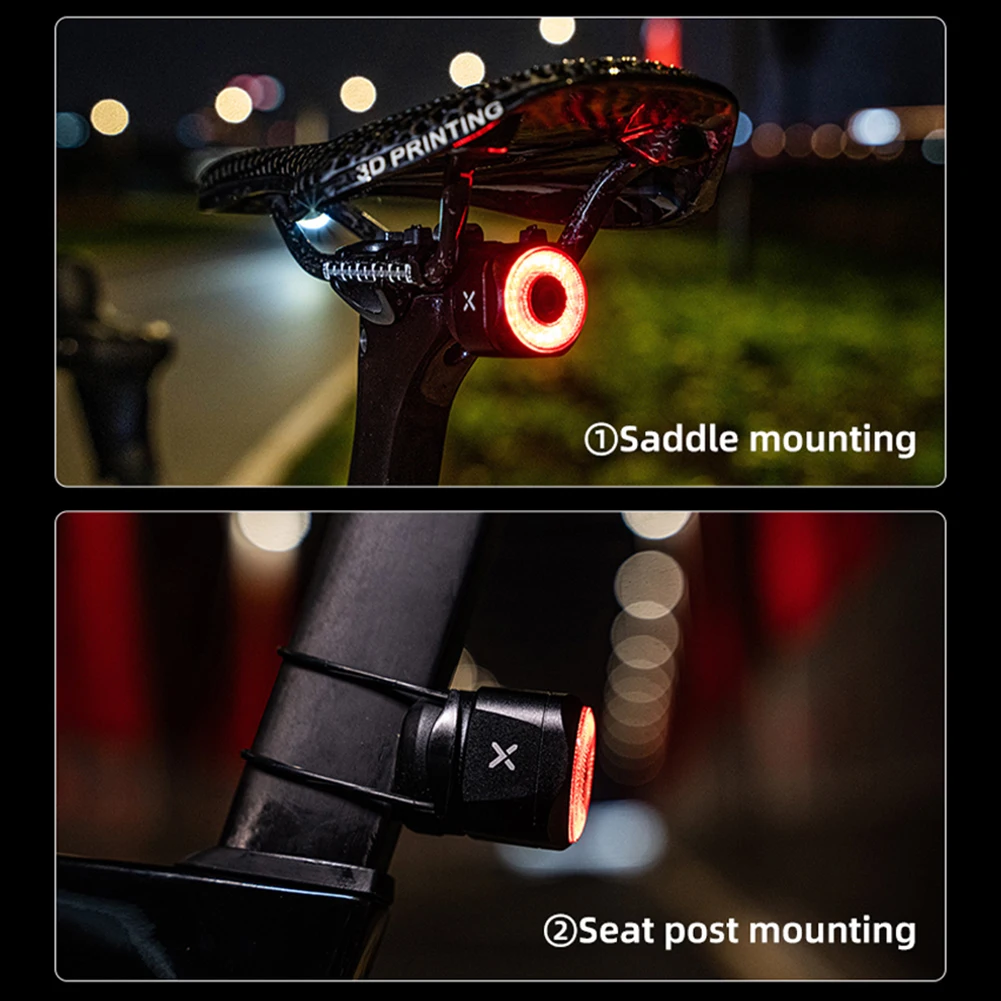 Bicycle Tail Light USB Rechargeable Cycling LED Taillight 4Mode Automatic Brake Sensing Team Sync Bicycle Rear Light XOSS XR Pro