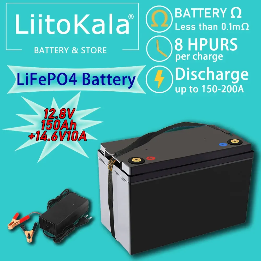 

Литиевая батарея LiitoKala Lifepo4 12,8 В, 12 В, 1200 а/ч, а, BMS для лодок, Вт, для хранения солнечной энергии, инвертор для гольф-мобиля, RV в, 10 А