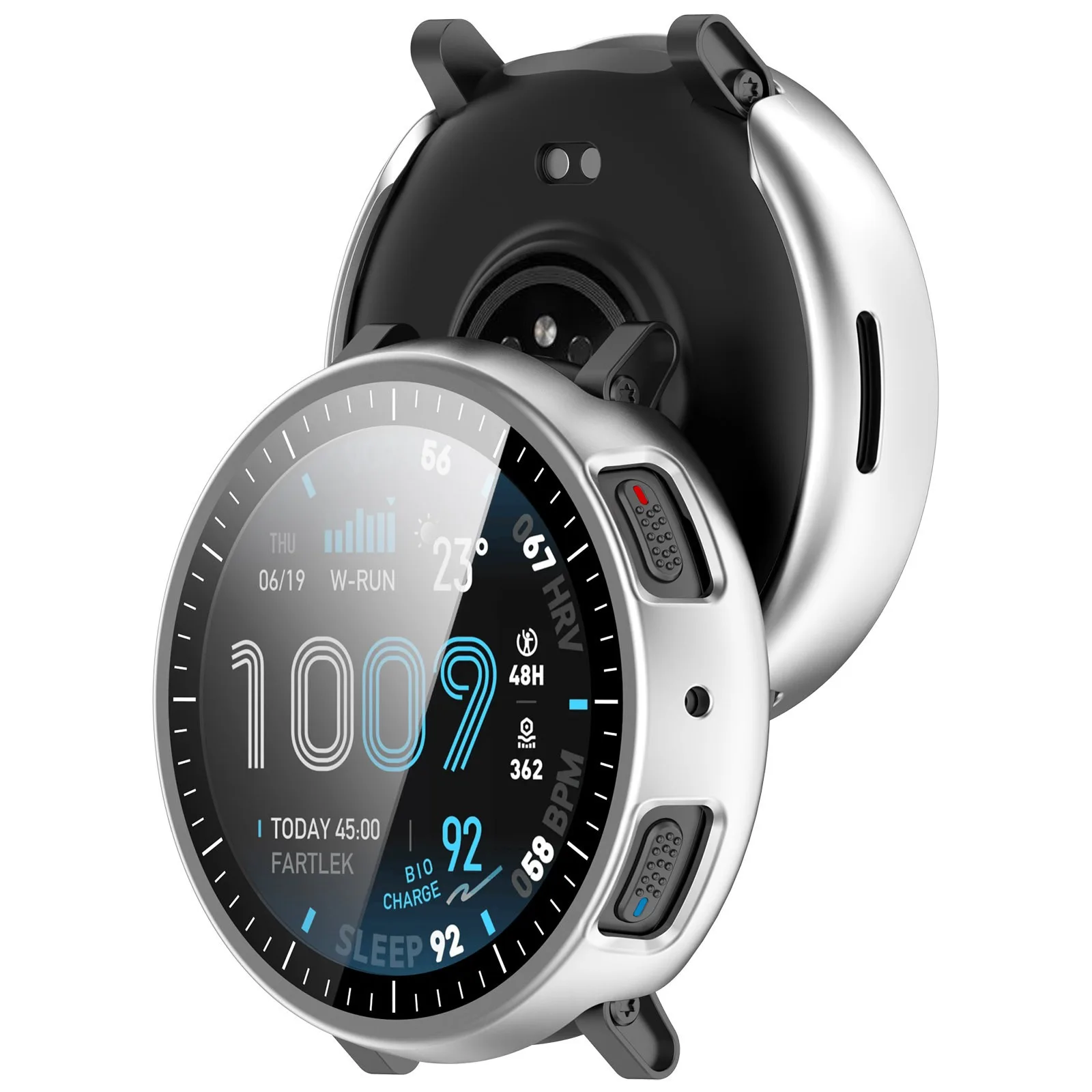 PC-TPU-Schutzhülle aus gehärtetem Material für Amazfit Active Max, vollständige Abdeckung, stoßfeste Displayschutzfolie, kratzfeste Stoßschutzschale – Detail 17