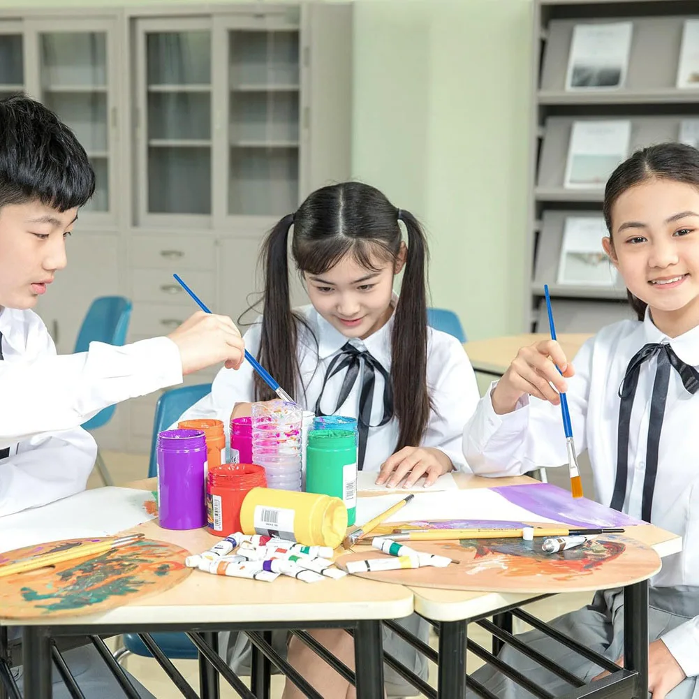 베스트셀러 20개입 120캔 빈 페인트 스트립 페인트 용기 컵 20개 페인트 붓 학교 미술 공예 용품 (3ml/0)