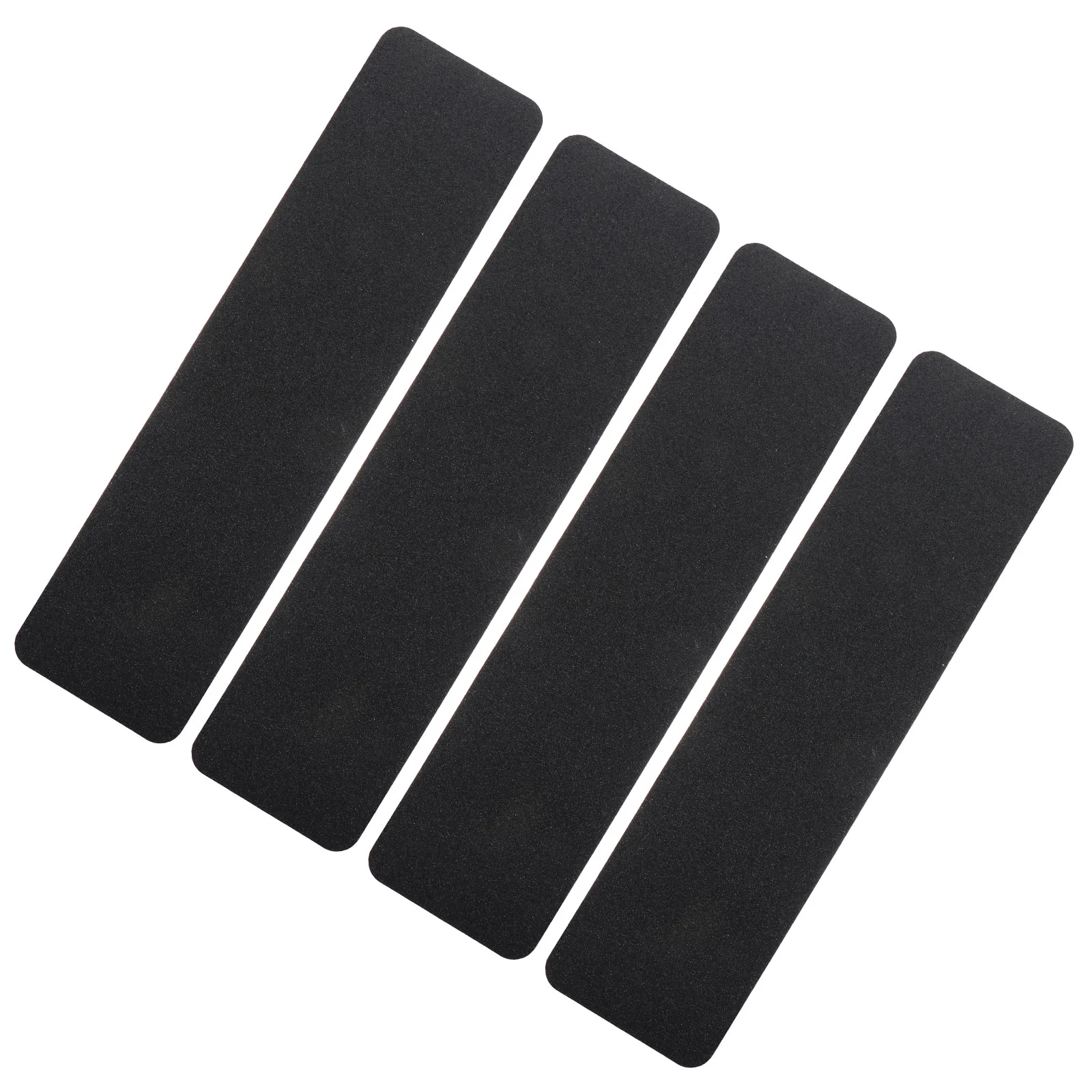 

4 Pcs Anti-slip Strip Stickers Traction Tapes Stair Treads Black Duct Indoor Pvc Pre-Cut for