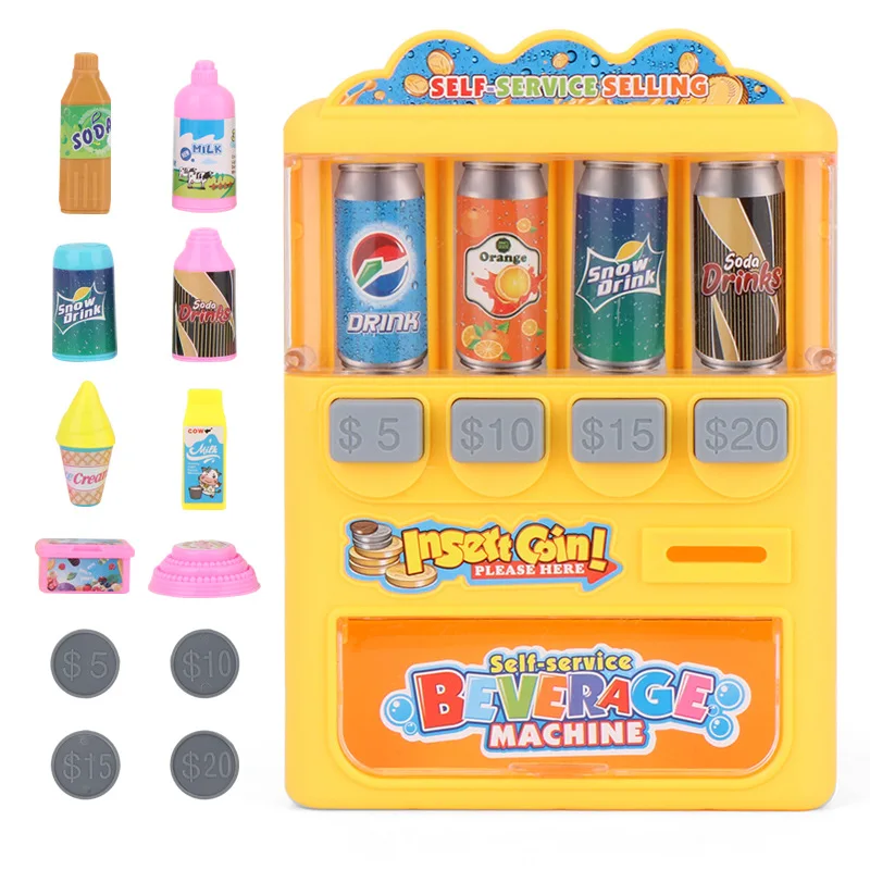מכונת מכירת משקאות מדמה לילדים צעצועים מכירת קניות במטבע תפקיד חינוכי מתנה צעצועים