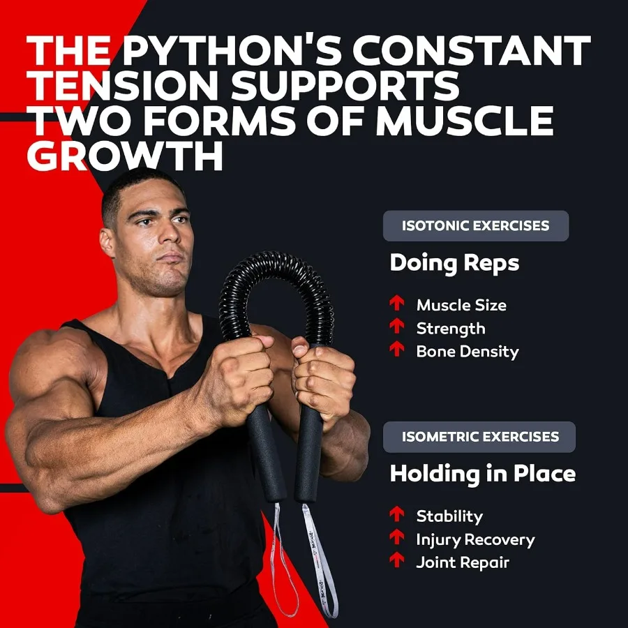 Python Power Twister Bar - Upper Body Exercise for Chest, Shoulder, Forearm, Bicep and Arm Strengthening Workout Equipment by