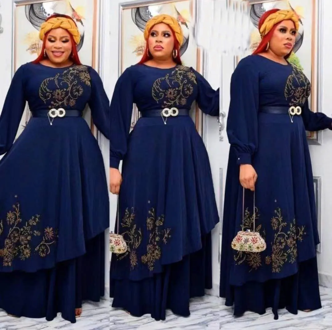 

Elegant Muslim Party Long Dresses Women With Sashes Islamic Clothing Turkey African Dresses Robe Musulman Djellaba Femme 2023