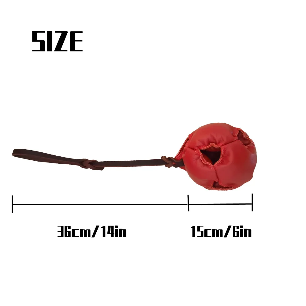 German Shepherd Training Dog Cowhide Ball Biting Ball Pet Toy To Vent Leather Cowhide Bite Stick Dog Toys for Large Dogs