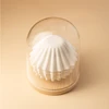 Cake Filter Paper Storage Box Glass Solid Wood Coffee Filter Paper Storage Rack Dustproof Storage 4