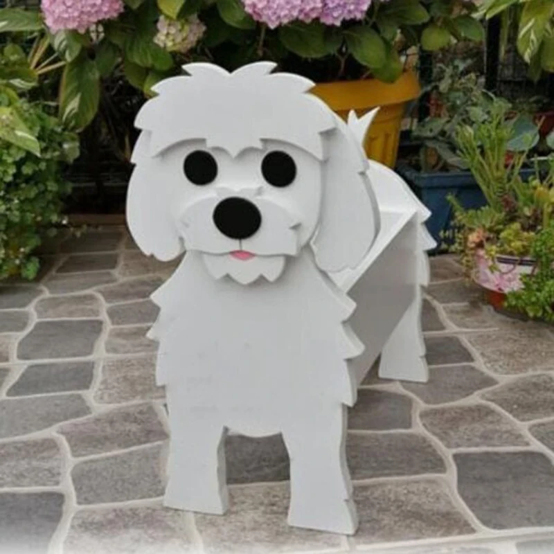 Fioriera A Forma Di Cane &ndash; Vaso In PVC Per Giardino &ndash; Decorazione Animale &ndash; Regalo Simpatico