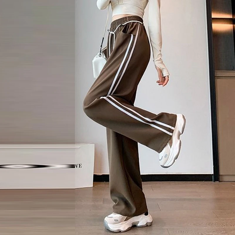 Women's Clothing Spring Autumn Trendy High Street Harajuku Y2K Pants Casual Sports Joggers Straight Trousers Wide Leg Sweatpants