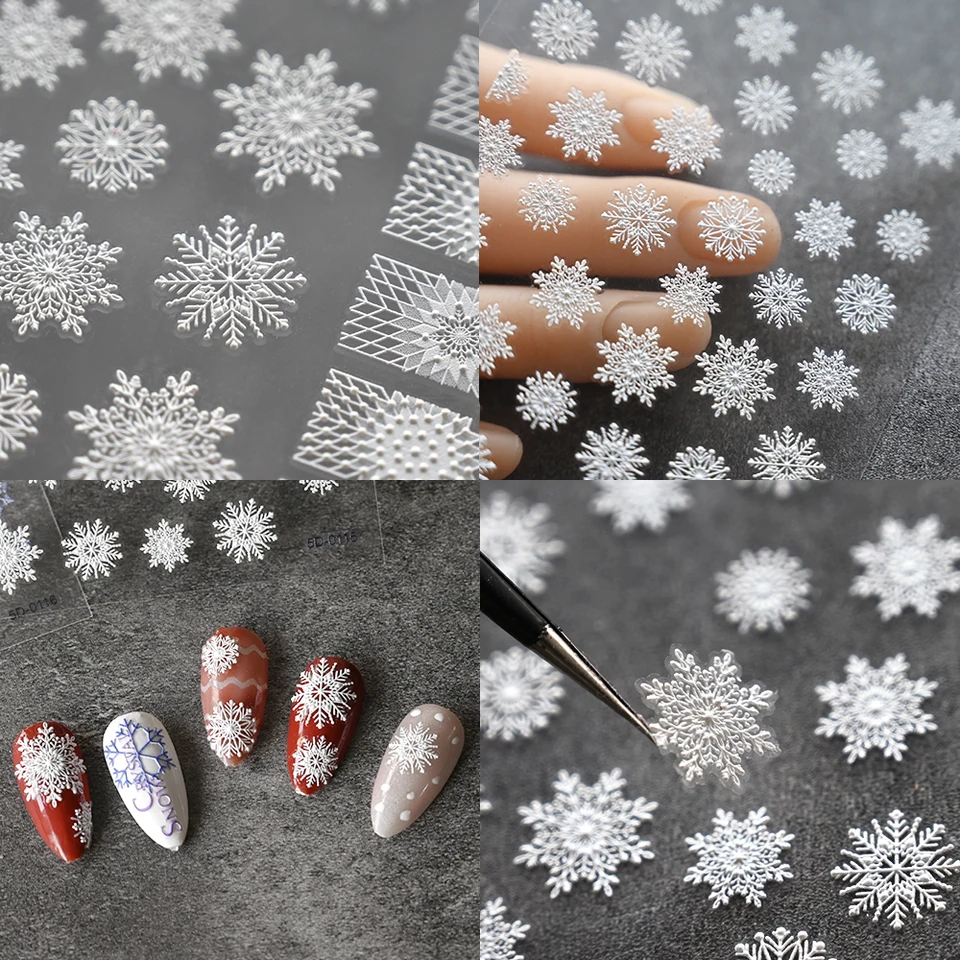 JULBEAR 300 adesivi natalizi in schiuma a forma di fiocco di neve, glitterati, autoadesivi per bambini, decorazioni natalizie o invernali, decorazioni per la casa, progetti fai da te, diversi colori e