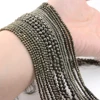 Natural Pyrite Faceted Round / Rondell Beads 2mm,3mm,4mm,1x2mm,2x3mm，for Jewelry Making Bracelet Necklace Beads DIY Wholesale 2