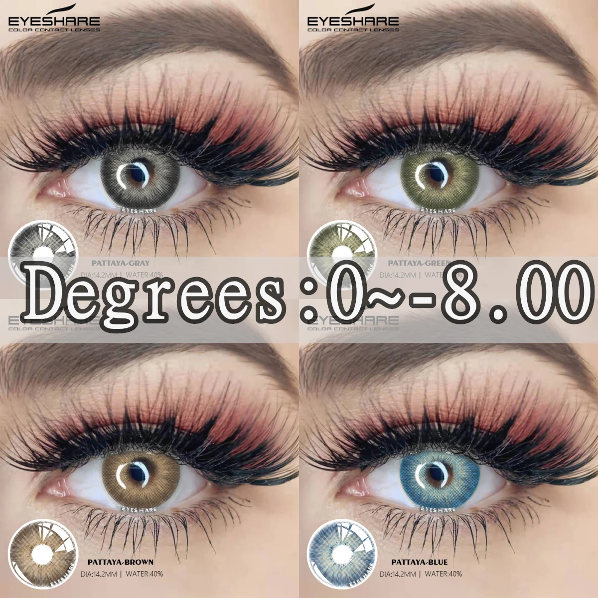 Eyeshare1 Pair Myopia Natural Color Contact Lenses With Prescription