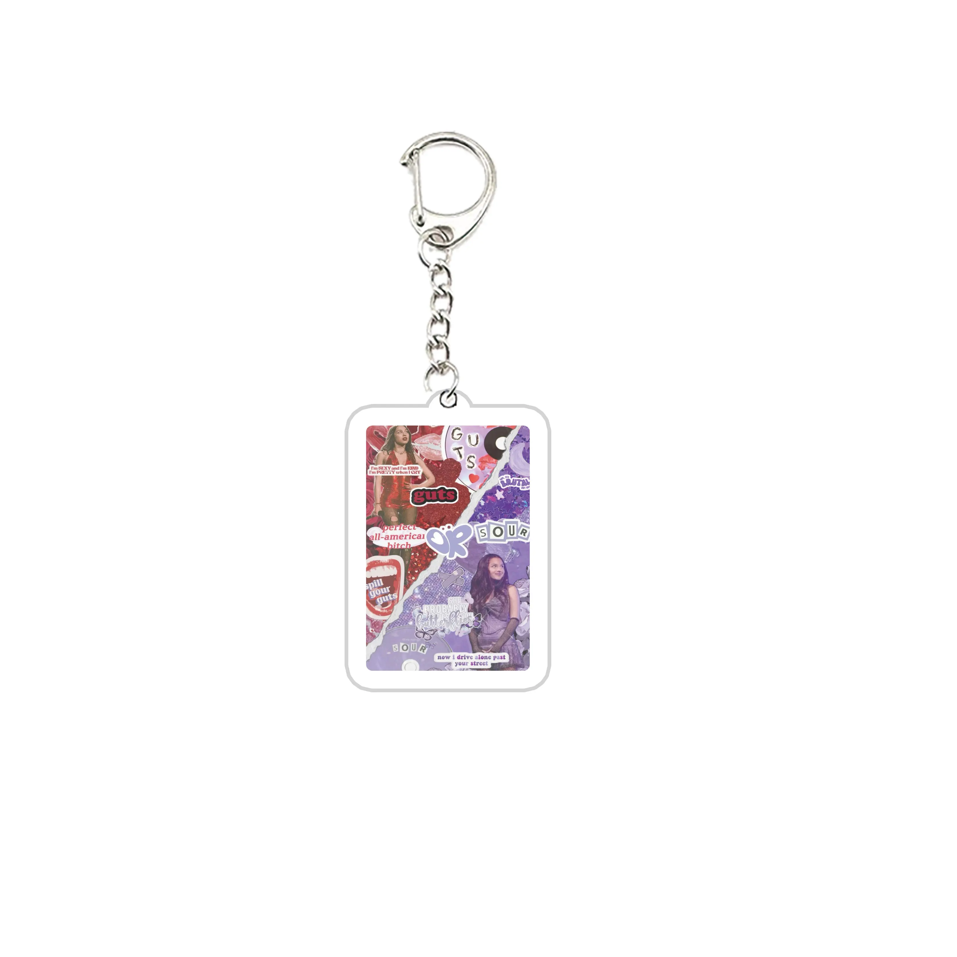 Trendy Acrylic Singer Keychain Pendant - Fun Accessory