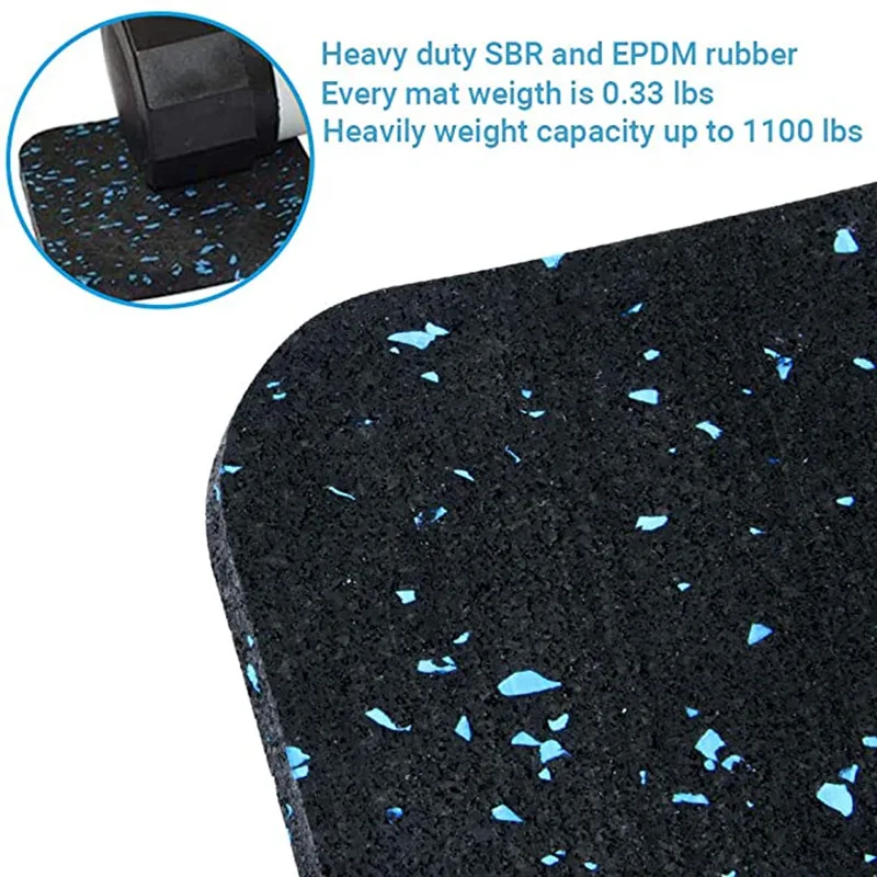 10*10cm Treadmill Mats Pads High Density Rubber Shock-proof Sound-Absorbing Cushioning Floor Mat Home Gym Exercise Equipment