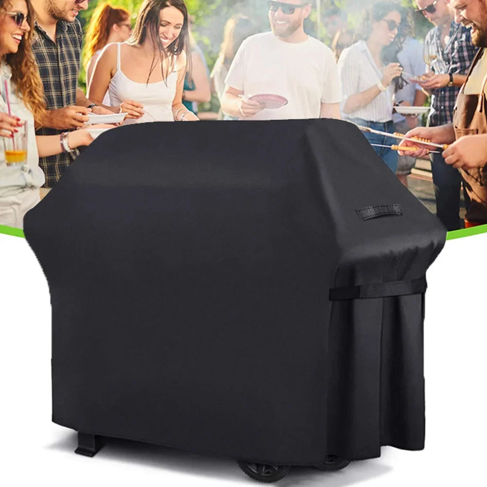 210D BBQ Cover Outdoor Dust Waterproof Weber Heavy Duty Grill Cover Rain Protective Outdoor Barbecue Round