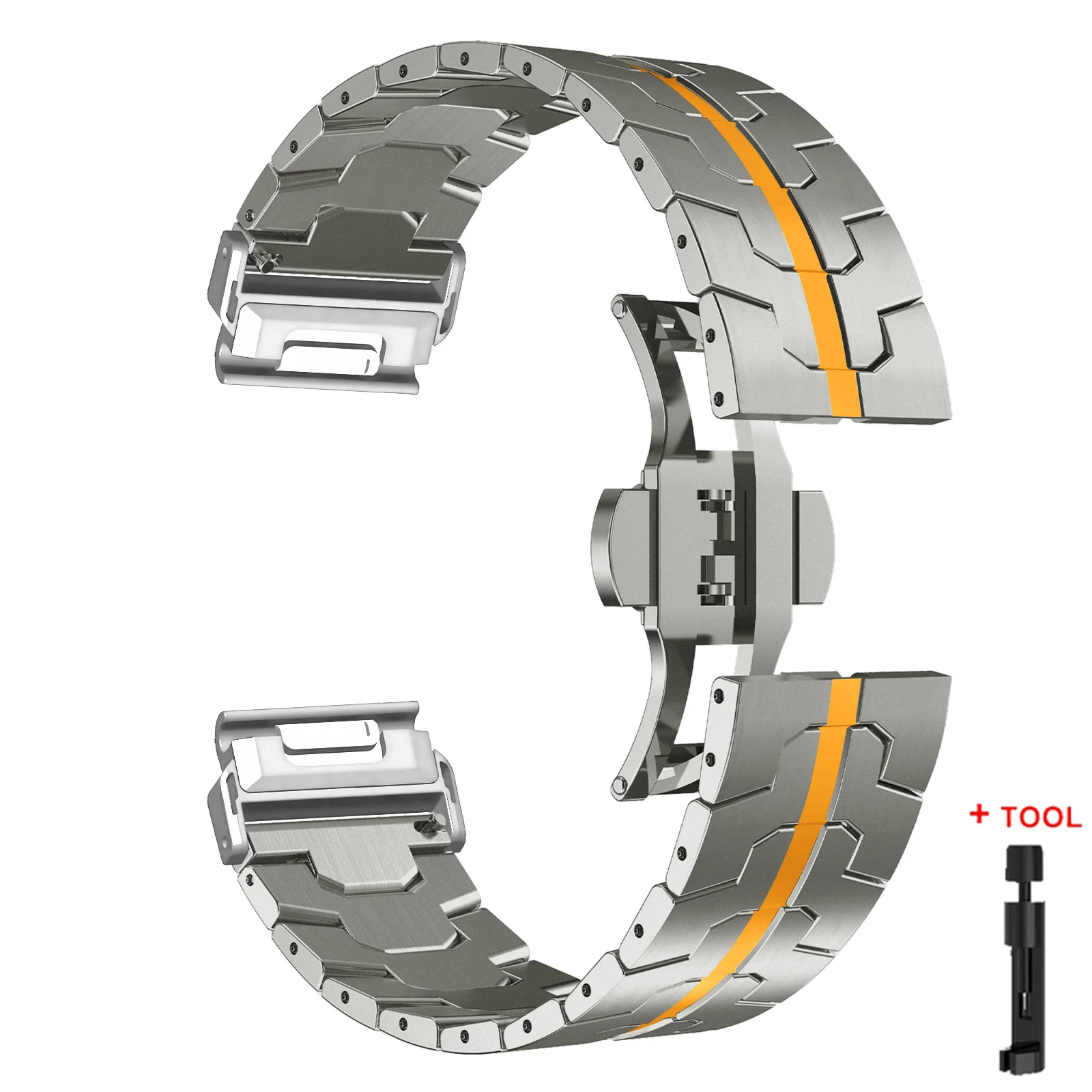 Enhanced QuickFit Titanium Color Stainless Steel Watch Strap