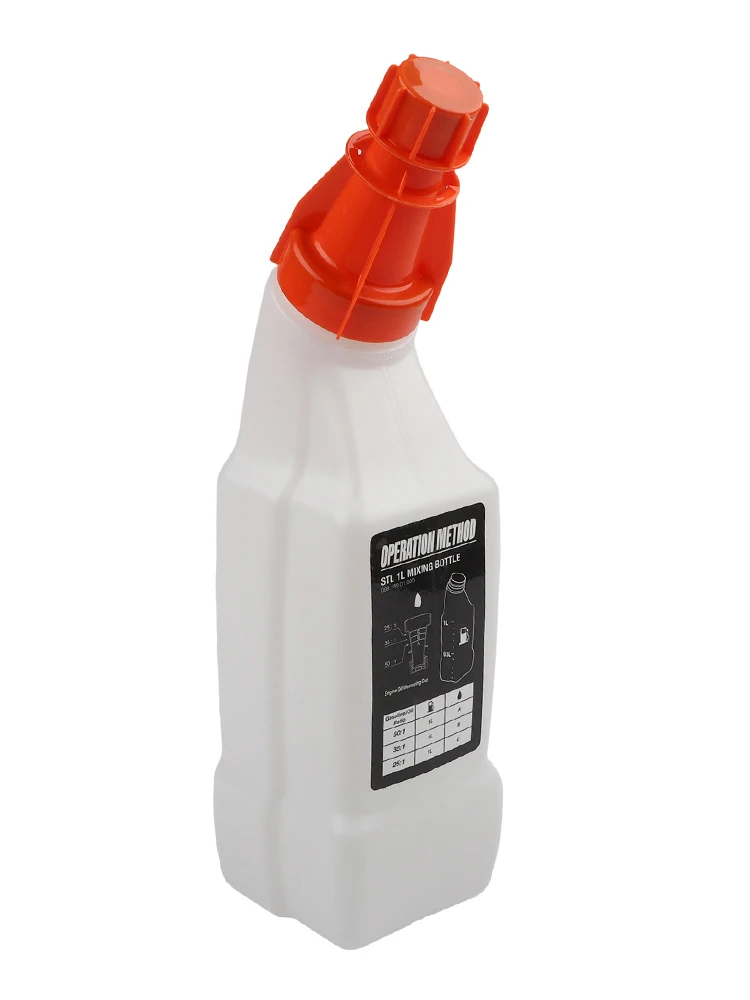 1 Stück 1 l Kraftstoff- und Ölmischflasche für 2-Takt-Gartengeräte mit präzisen Verhältnismessungen – Detail 6