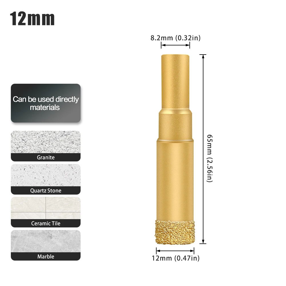 High-Grade Diamond-Coated Drill Bit for Tile, Marble, Glass, and Ceramic Drilling