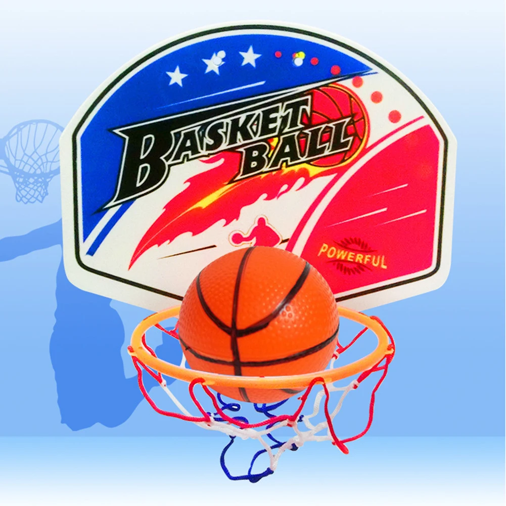 Mini Basketball Hoop Set Basketball Hoop with Ball and Inflatable Pump Portable Basketball Hoop Indoor Outdoor Play for Kids 6