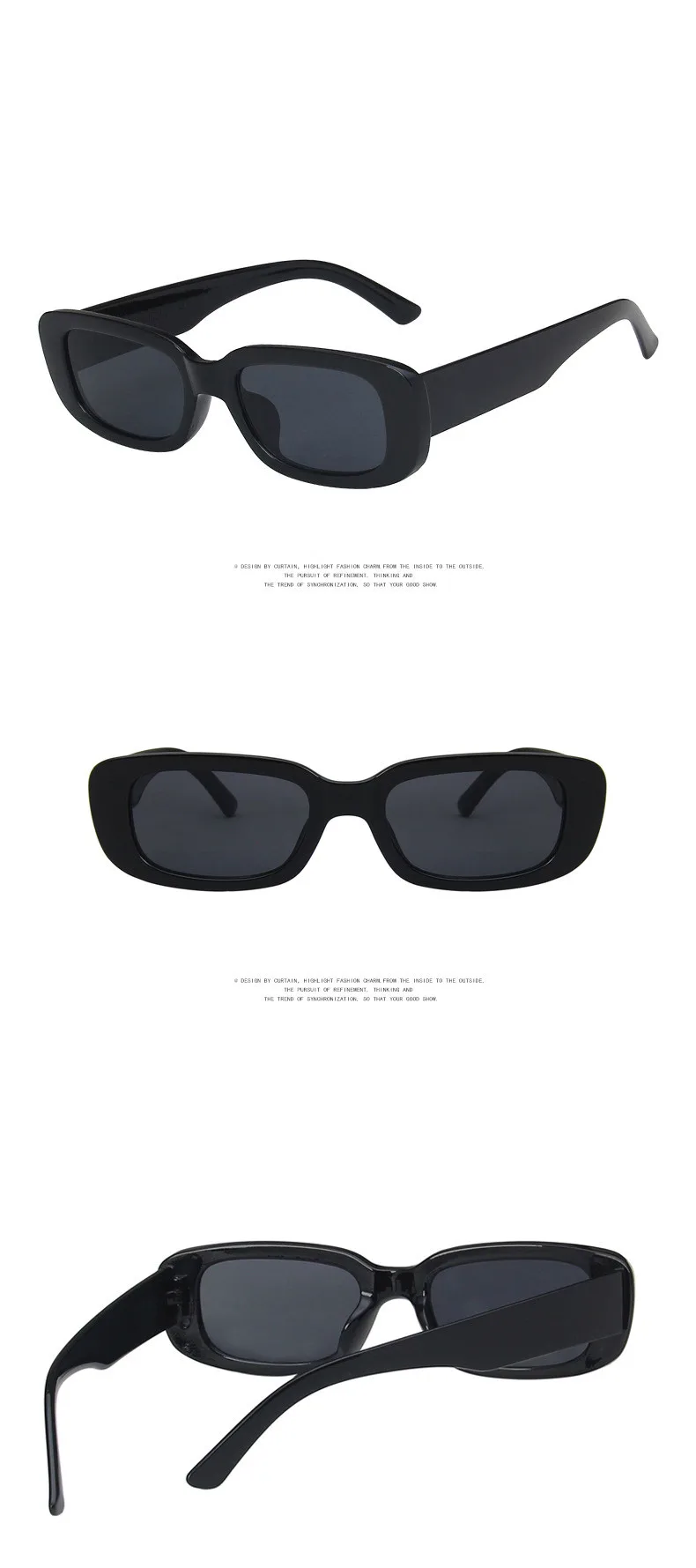 square sunglasses 2022 Small Rectangular Women's Retro Brand Designer Glasses Square Sunglasses Vintage Zonnebril Dames lenses Sun Decorative cute sunglasses
