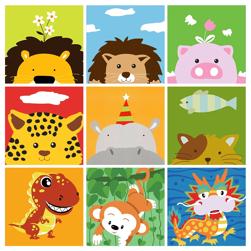 

New Children's DIY Diamond Stickers With Frame Diamond Painting 5D Diamond Mosaic Cross Stitch Bedroom Decoration Painting Gift