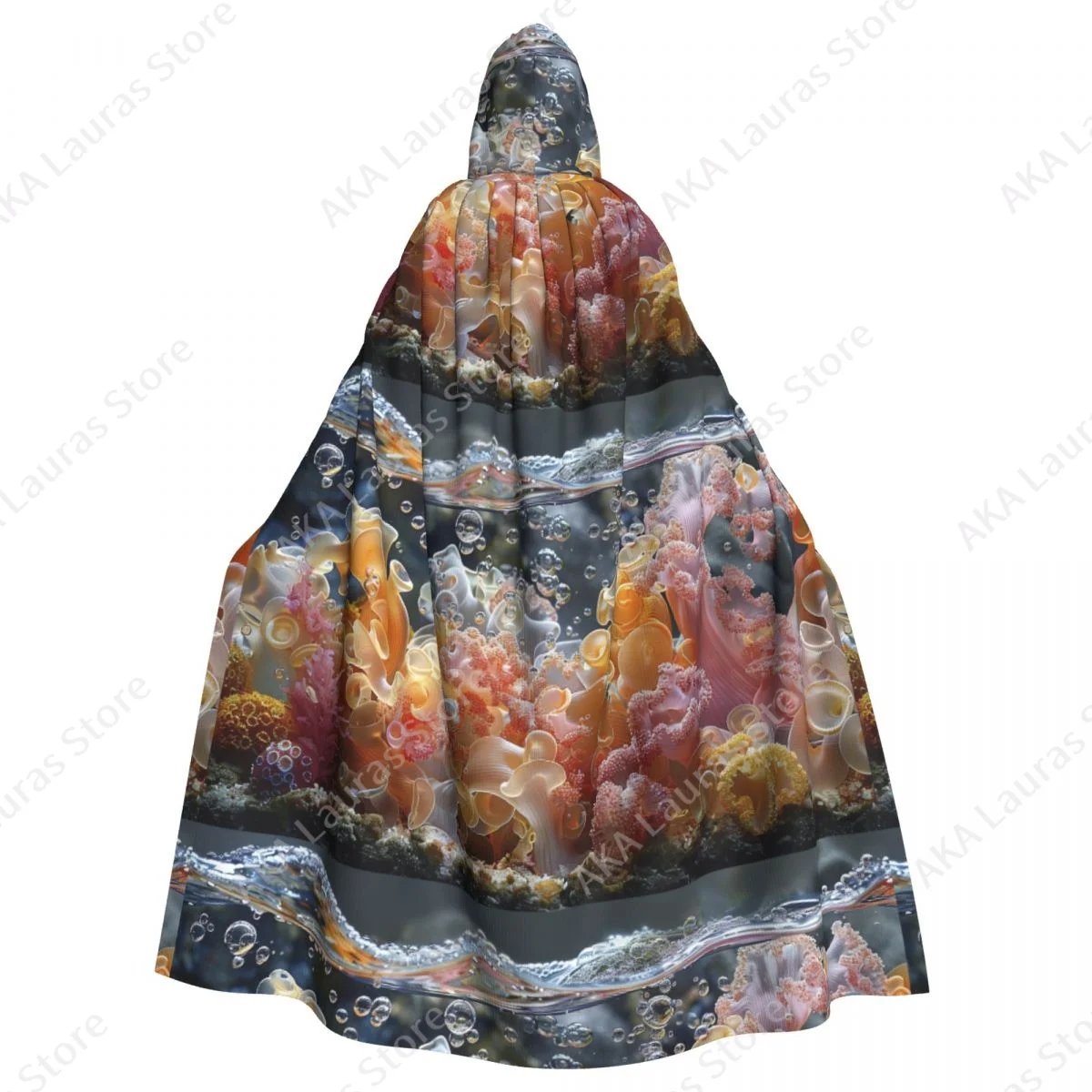 

Unisex Adult Beautiful Plants Natural Cloak with Hood Long Witch Costume Cosplay