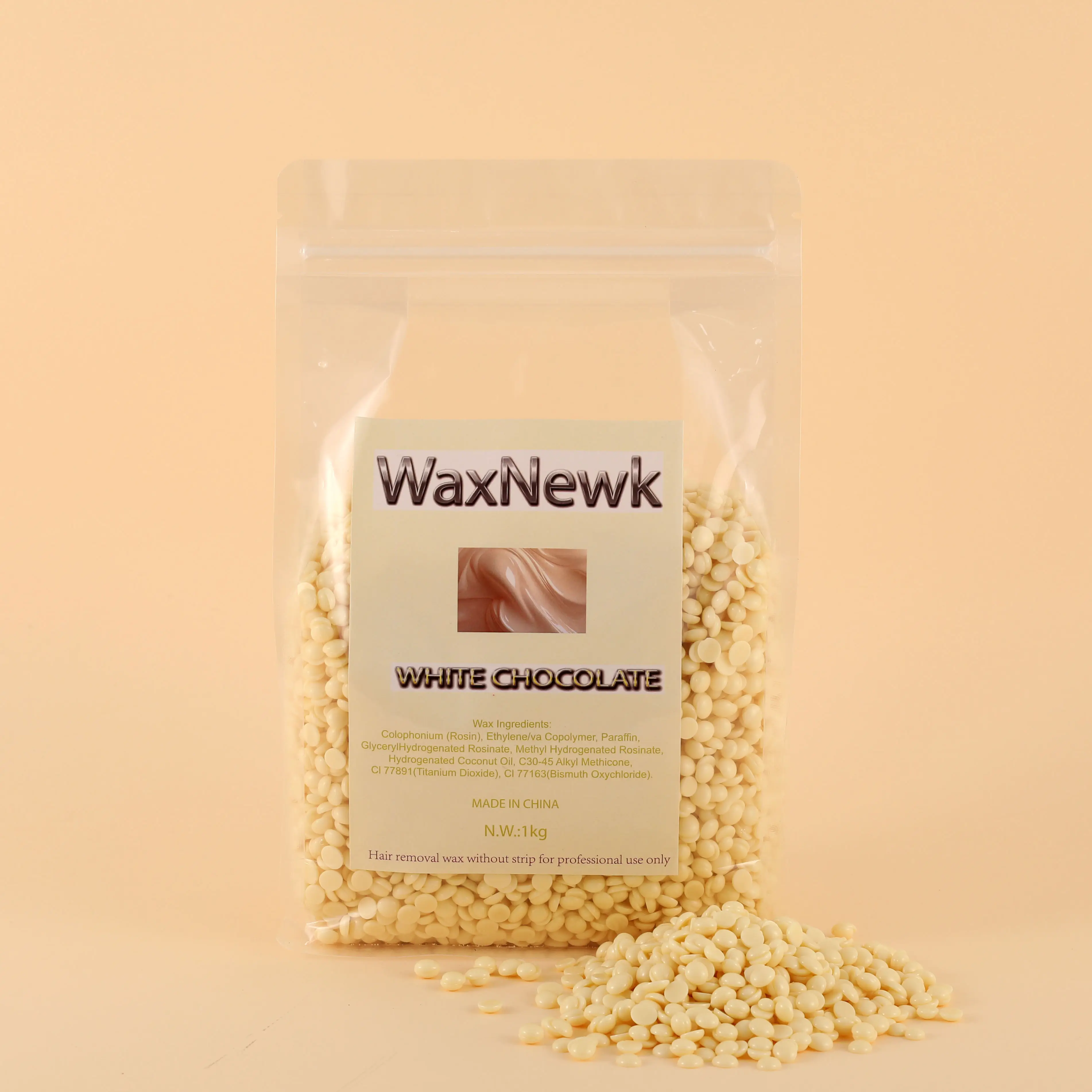WaxNewK white chocolate Hard wax Beads 1kg all hair all areas Full Body Soft Coarse Hair Bikini Legs Brazilian Wax no strip wax