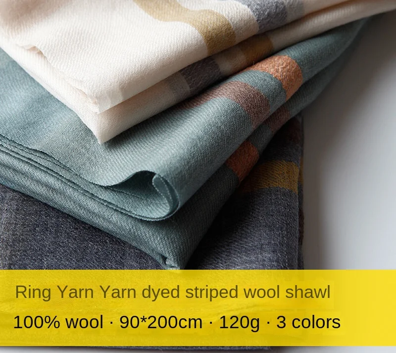 

Wool Scarf Shawl Dual-Use Lightweight Air Conditioner Plaid Cashmere
