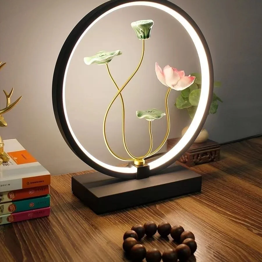 Lámpara de loto para la decoración de habitaciones, lámparas estéticas para la sala de estar, buenas ideas para regalos, decoraciones del hogar, bodas, Navidad