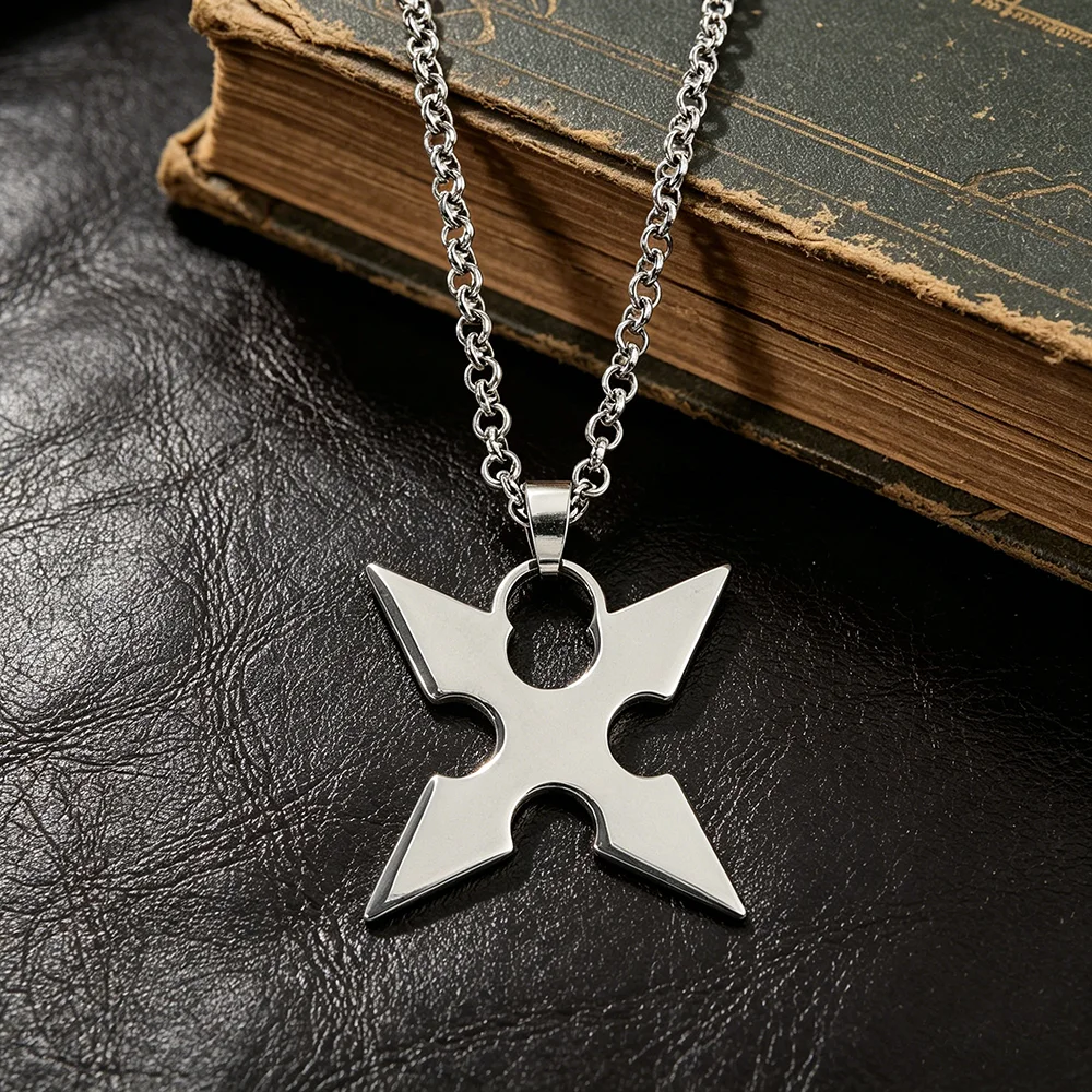 Versilberte Roxas-Halskette, von Kingdom Hearts inspiriert, Anime-Charakter-Cosplay-Anhänger für Fans, Schmuck-Accessoire