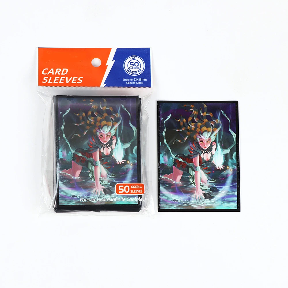 

50pcs 66X91mm Art Anime Printing Card Sleeves Vraska Board Game Trading Card Protector Anime Card Sleeves for MTG