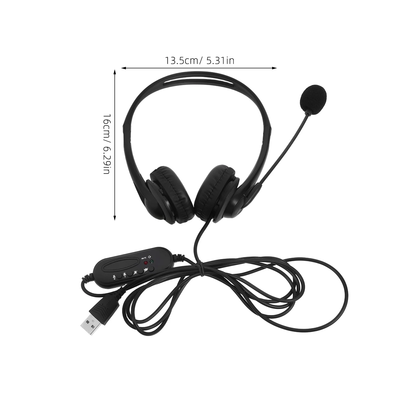 Professional Noise Cancelling Headset Comfortable Earmuffs Clear Conversation Cvc60 Technology USB Headphone for Office
