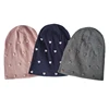 Geebro Star Ribbed Cotton knitted skullies Beanie For Women Casual Soft Design Solid Heart Bonnets hat Slouchy  Ladies Hat 4