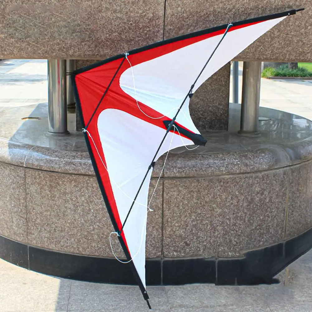 1.2M Triangle Stunt Kite for Children Triangle Dual Line Stunt Outdoor Sports Toys for Kid Gift Colorful Rainbow Kite Stunt Kite