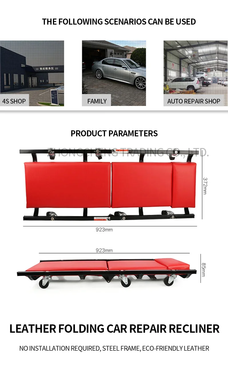 New Upgrade 36 Inch Foldable Repairing Car Reclining Board Scooter Repairing Boa
