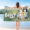 Cartoon B-Blueys Anime Beach Swimming Towel Soft Absorbent Washcloth Children's Gifts For Kids Travel Camping Gym 4