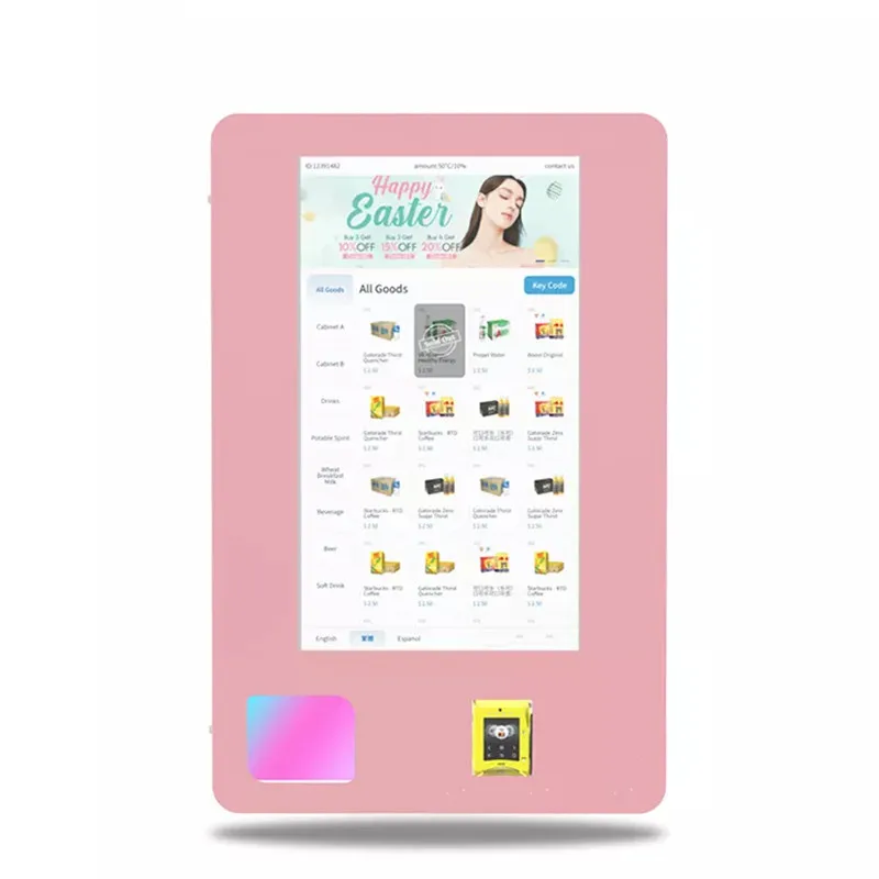 Touch Screen Wall Mount Beauty Cosmetics Mini Vending Machines Toys Napkin Hair Lipgloss Lashes Vending Machine with Card Reader 10 4 resistive touch screen control peripheral interface 5mm 225 173 small width of taiwan machines industrial medical equipment