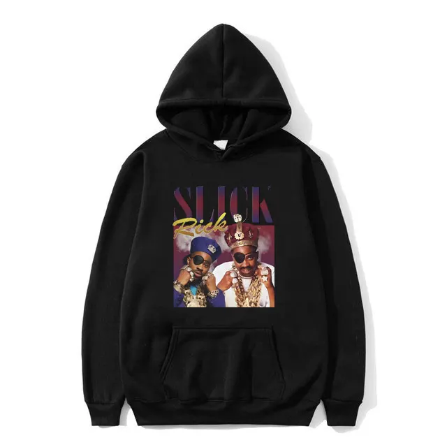 

Hot Rapper Slick Rick Graphic Hoodie Men Women Hip Hop Oversized Hooded Sweatshirt Male Casual Fleece Cotton Pullover Hoodies
