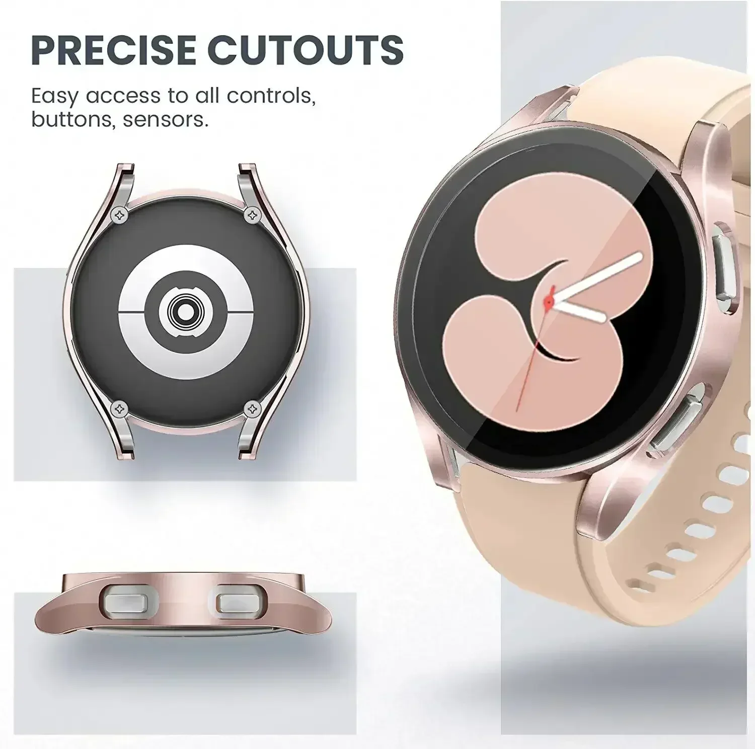 Premium Anti-Fall Bumper Case & Screen Protector for Galaxy Watch - All-PC Protection Kit