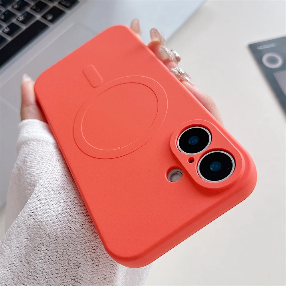 Liquid Silicone Shockproof Magnetic Wireless Charging Phone Case
