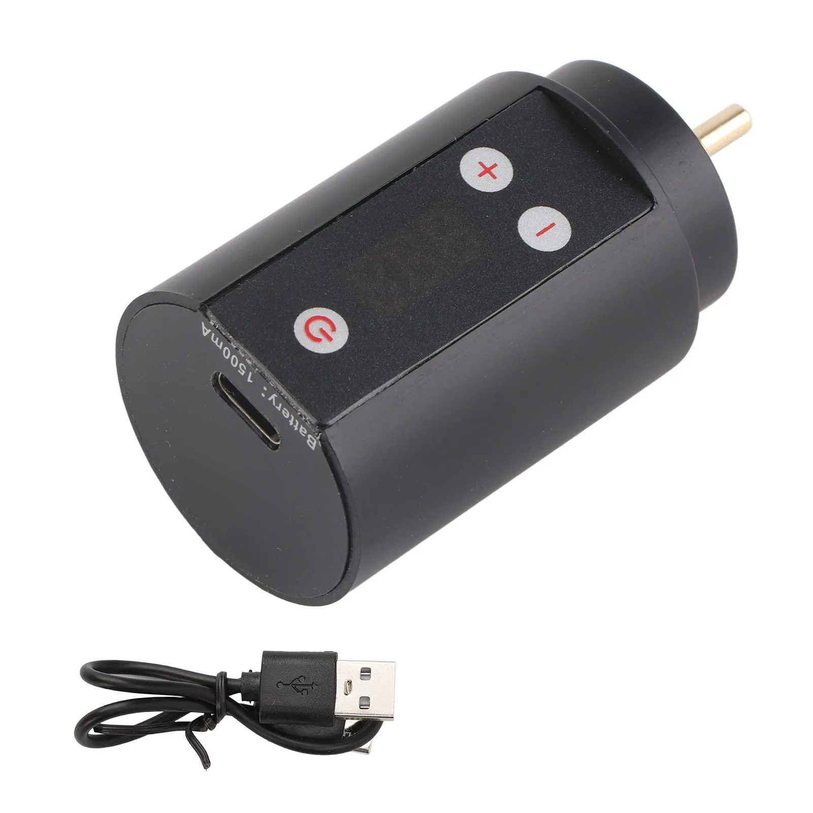 Cordless Tattoo Pen Battery 3-12V Black RCA Tattoo Power Supply USB Charging Adjustable Voltage Cordless Pen Power Supply tattoo accessories tattoo power supply tattoo battery pack