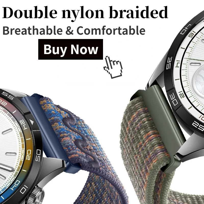 Nylon Loop Adjustable Watch Strap, 22/20mm