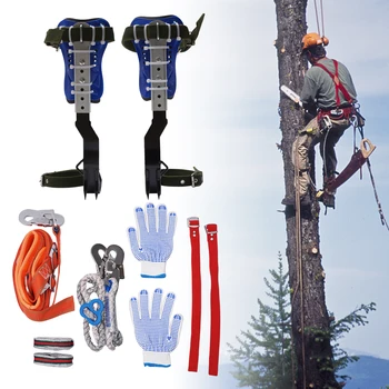 Tree Climbing Tools Adjustable Portable Tree Climbing Gear Kit Climbing Gear with Harness and Leash 1