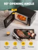 Microwave Oven, SIMOE Retro Small Countertop Microwave 0.7 cu. ft. 700W with 8 Auto-cooking Set(Black) 6