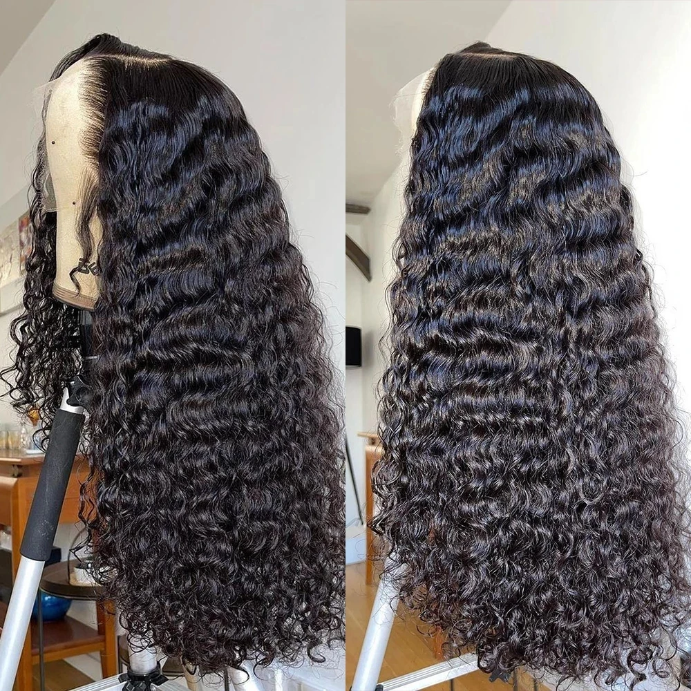 30 32Inch Deep Wave HD Lace Front Wig Transparent 13x4 13x6 Lace Frontal Human Hair Wigs Deep Curly Front Wig Jarin Hair 200% human hair wig
