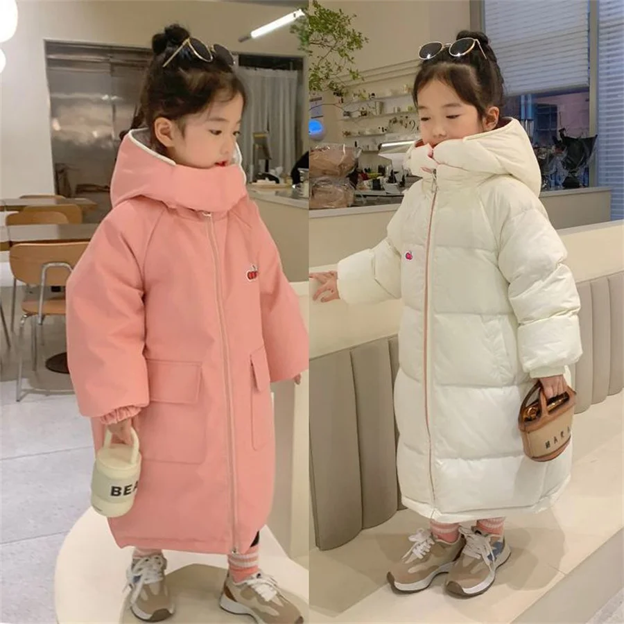 

New Winter Jacket Girls Kids thickness Two sides Wear cotton-padded Children Girls Winter Coat 3-12years